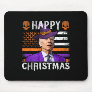 Joe Biden Happy Halloween Happy Christmas Us Flag Mouse Mat