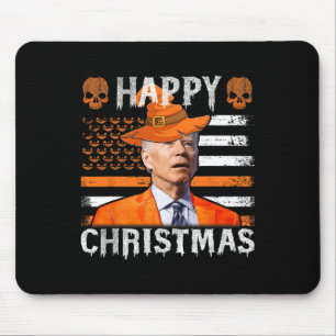 Joe Biden Happy Halloween Happy Christmas Us Flag Mouse Mat