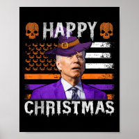 Joe Biden Happy Halloween Happy Christmas Us Flag