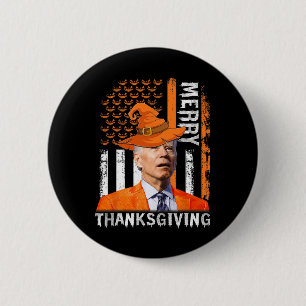 Joe Biden Happy Halloween Merry Thanksgiving US F 6 Cm Round Badge
