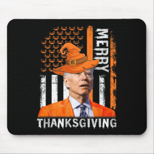 Joe Biden Happy Halloween Merry Thanksgiving Us Fl Mouse Mat