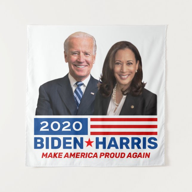Joe Biden Kamala Harris 2020 Backdrop Banners Tapestry (Front)
