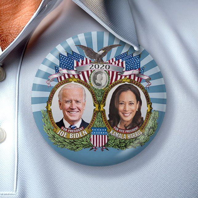 Joe Biden Kamala Harris 2020 Collectable Jugate 7.5 Cm Round Badge (Collectible Campaign Button - 2020 Election Biden Harris)