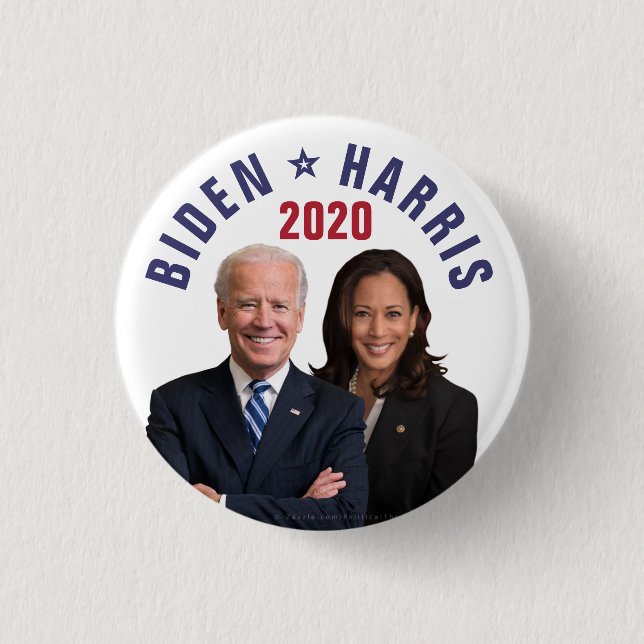 Joe Biden Kamala Harris 2020 President Vice Photos 3 Cm Round Badge (Front)
