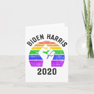 Joe Biden Kamala Harris 2020 Rainbow Gay Pride Lgb Card