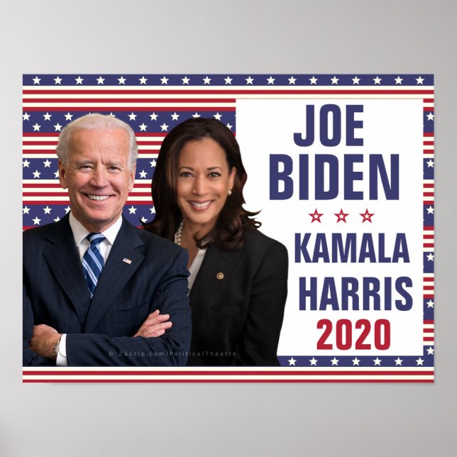 Joe Biden Kamala Harris 2020 US President Photo Poster (Front)