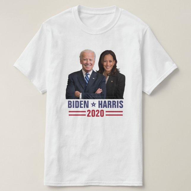 Joe Biden Kamala Harris 2020 US President Photo T-Shirt (Design Front)