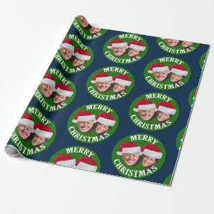 Joe Biden Kamala Harris 2020 w/ Santa Hats - Blue Wrapping Paper