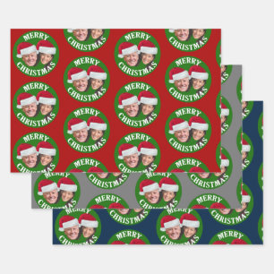 Joe Biden Kamala Harris 2020 w/ Santa Hats Wrapping Paper Sheet