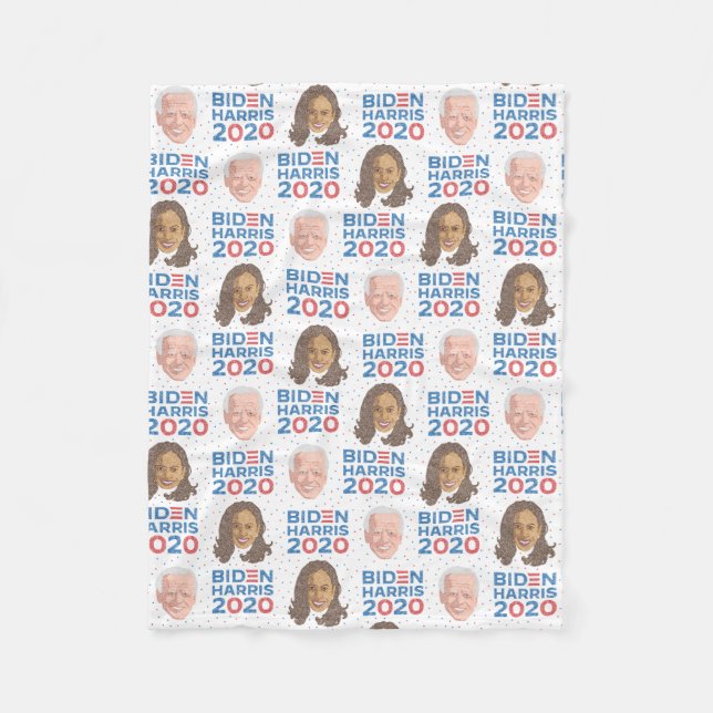 Joe Biden & Kamala Harris Fleece Blanket (Front)