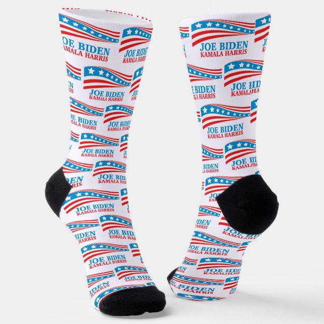Joe Biden Kamala Harris for America 2024 Socks (Angled)