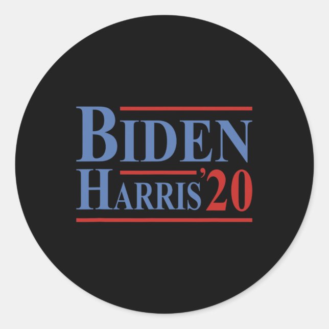 Joe Biden Kamala Harris President Democrat Liberal Classic Round Sticker (Front)