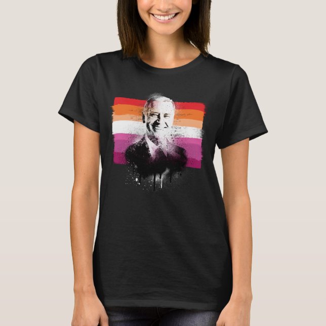 Joe Biden Lesbian Pride T-Shirt (Front)