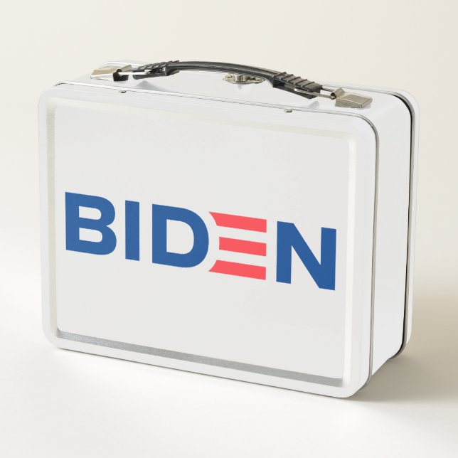Joe Biden Logo Metal Lunch Box (Back)