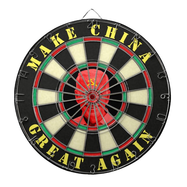Joe Biden Make China Great Again Funny Satire Dartboard (Front)