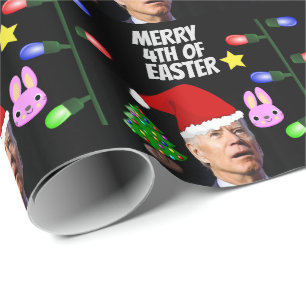 JOE BIDEN MERRY 4TH OF EASTER CHRISTMAS WRAPPING PAPER