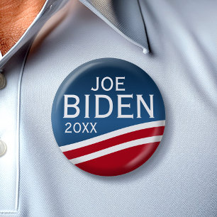 Joe Biden - Modern Wave Design 6 Cm Round Badge