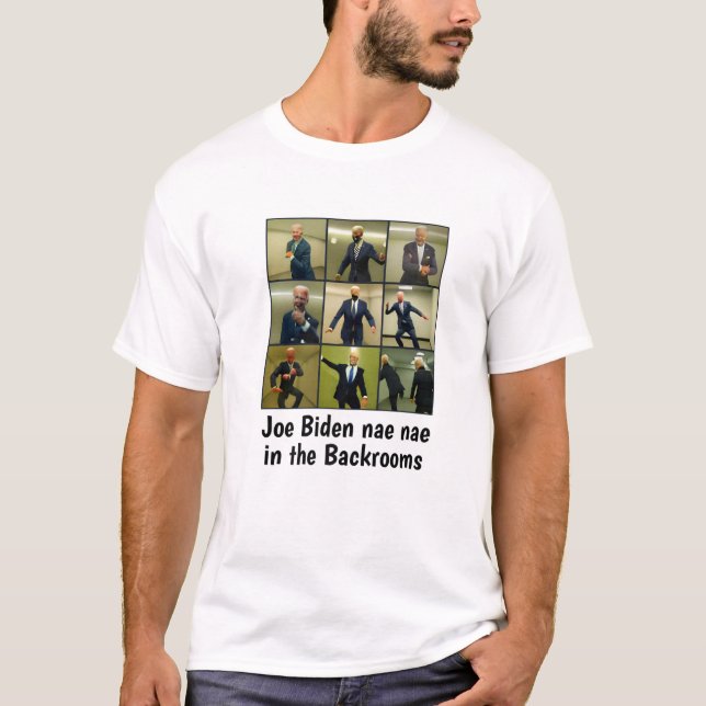 Joe Biden Nae Nae In The Backrooms T-Shirt (Front)