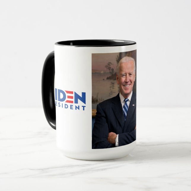 Joe Biden Official Portrait, Biden President, ZSSG Mug (Front Left)