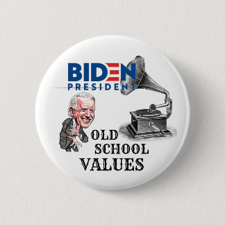 Joe Biden Old School 6 Cm Round Badge
