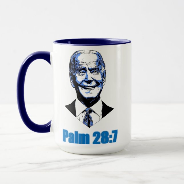 Joe Biden Palm 28:7 (Idiocracy) Mug (Left)