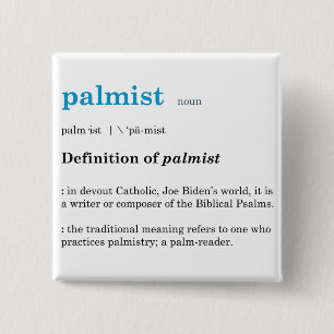 Joe Biden Palmist 15 Cm Square Badge