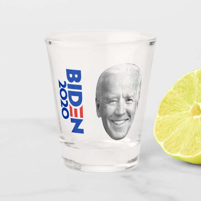 Joe Biden Photo Head Presidential Election 2020 Shot Glass (Front)