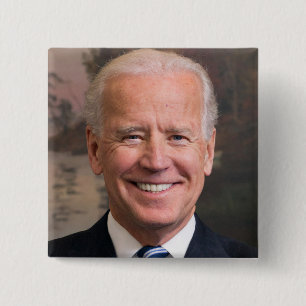 Joe Biden Portrait Photo 15 Cm Square Badge