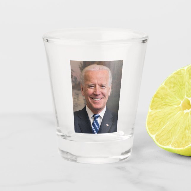 Joe Biden Portrait Photo Shot Glass (Front)