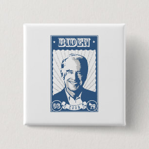 JOE BIDEN POSTER 15 CM SQUARE BADGE