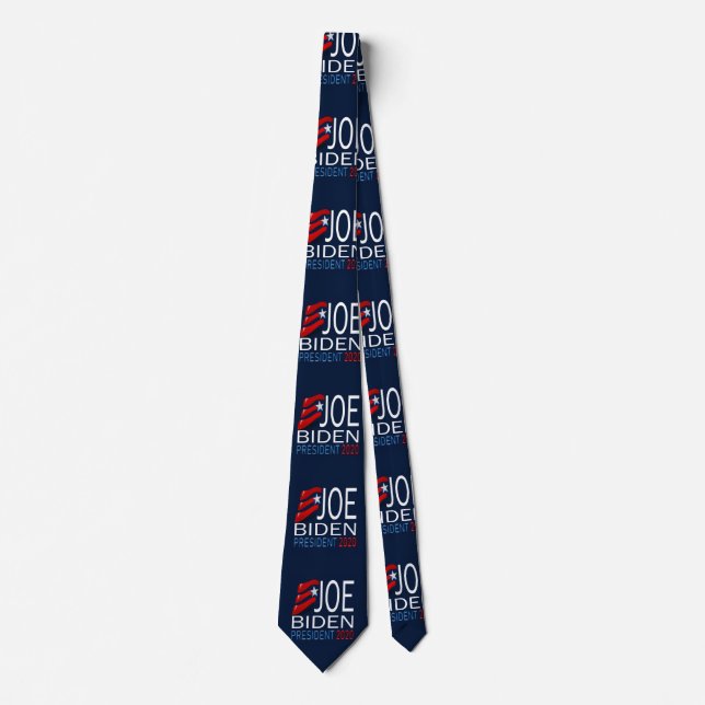 Joe Biden President 2020 Election Red Blue Text Tie (Front)