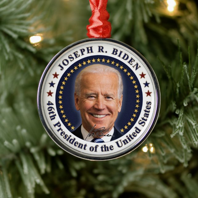 Joe Biden President Inauguration Day Souvenir Metal Tree Decoration (Tree)