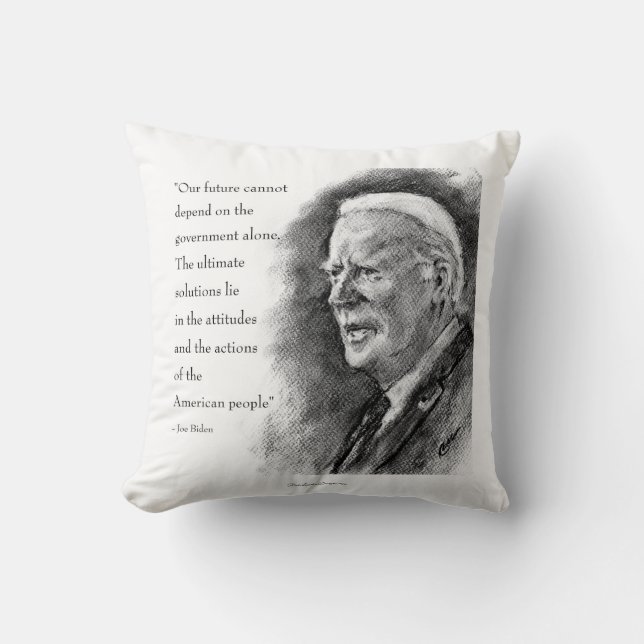 Joe Biden & Quote Cushion (Front)
