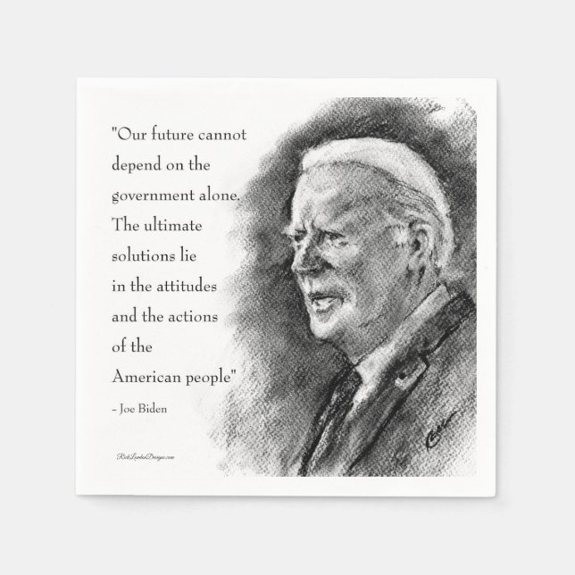 Joe Biden & Quote Napkin (Front)