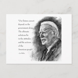 Joe Biden & Quote Postcard