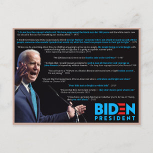 Joe Biden Quotes on Race Postcard