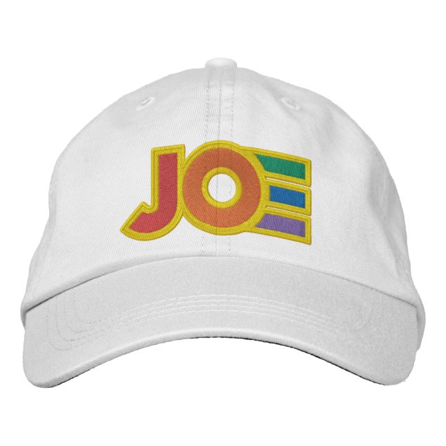 Joe Biden Rainbow Flag Colours Embroidered Hat (Front)