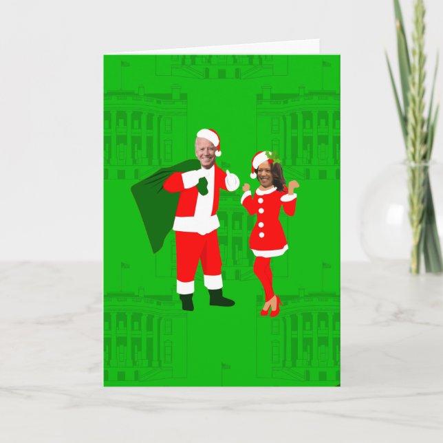 joe biden santa kamala harris christmas invitation (Front)