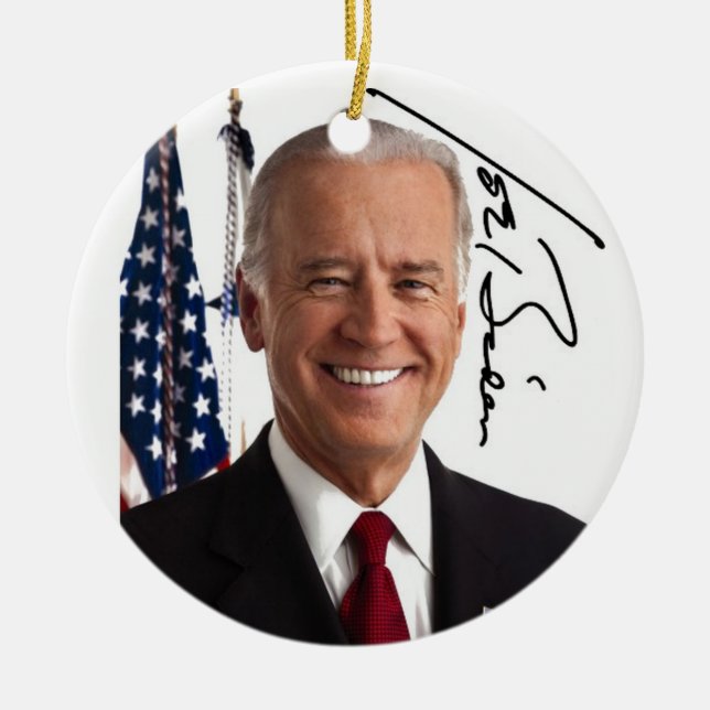 Joe Biden Signature Ornament (Front)