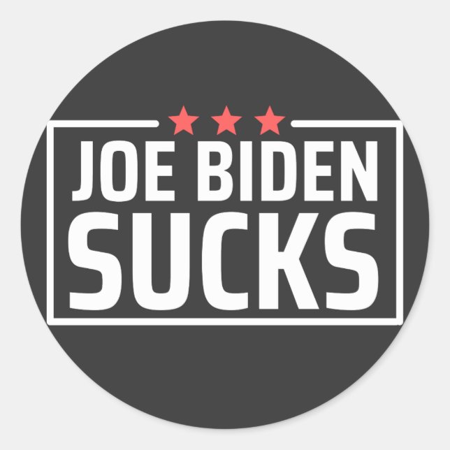 joe Biden Sucks Classic Round Sticker (Front)
