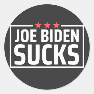 joe Biden Sucks Classic Round Sticker