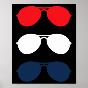 Joe Biden Sunglasses Red White Blue Fun Political Poster
