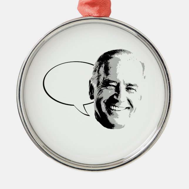 JOE BIDEN TALK BUBBLE -.png Metal Tree Decoration (Front)