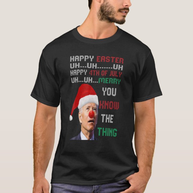 Joe Biden Ugly Christmas Sweater For Men (Front)