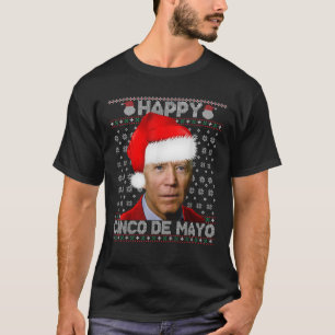 Joe Biden Ugly Christmas Sweater Santa Happy Cinco