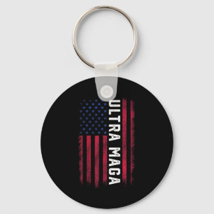 Joe Biden Ultra Maga Ultra Maga America Flag Key Ring