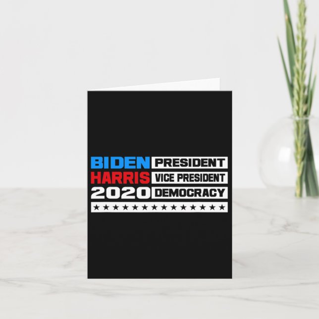 Joe Biden Vice President Kamala Harris 2020  Card (Front)
