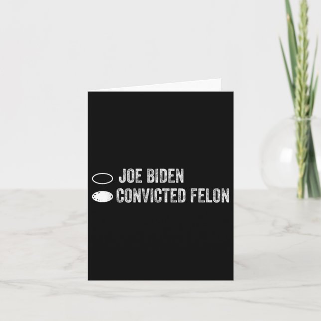 Joe Biden Vs Convicted Felon - Ballot Paper Card (Front)