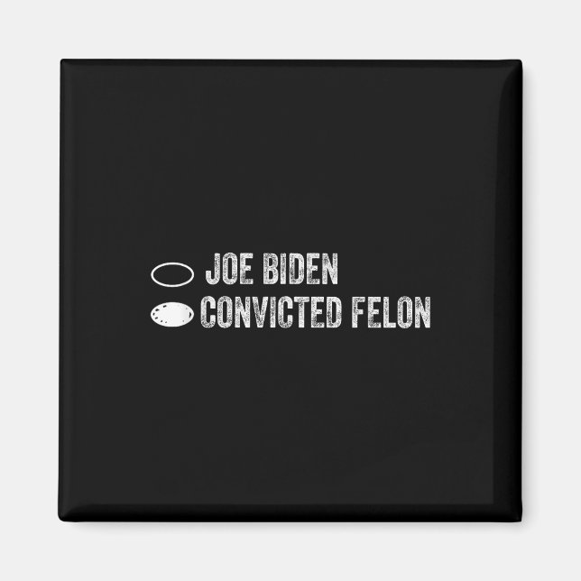 Joe Biden Vs Convicted Felon - Ballot Paper Magnet (Front)