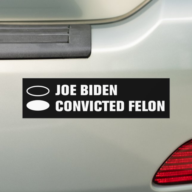 Joe Biden Vs Convicted Felon Ballot Paper Voting Bumper Sticker (On Car)